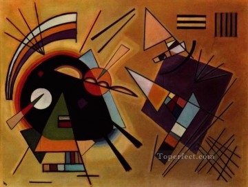  abstracto Pintura - Arte abstracto expresionismo negro y violeta Wassily Kandinsky